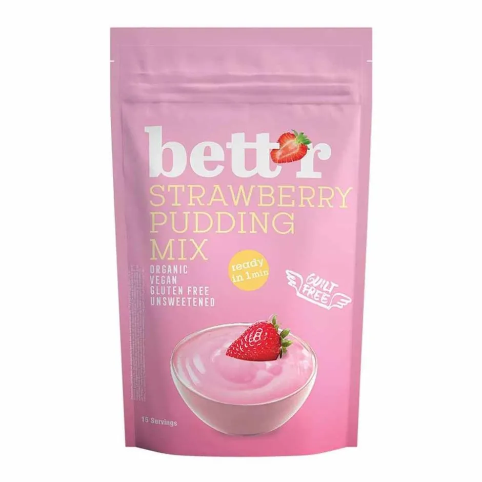 Bett'r Pudding En Pannenkoek*Aardbeien Pudding Mix - 150g - BIO