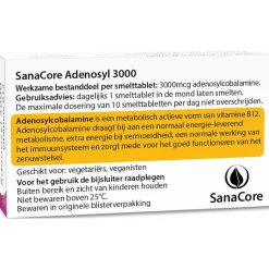Sanacore Stress | Immuunsysteem*Adenosyl 3000 Vitamine B12 60 tabletten zonder foliumzuur