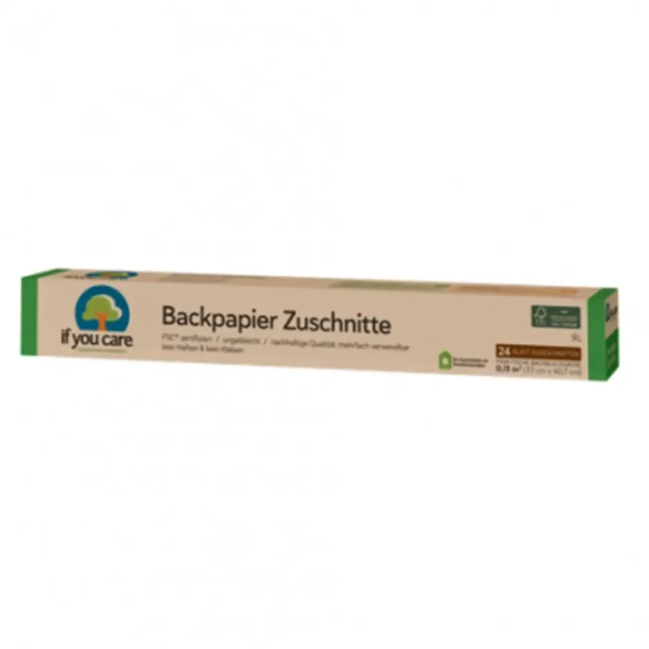 If You Care Keukenhulpjes | Bakproducten*Bakpapier vellen - Ongebleekt - 24 st