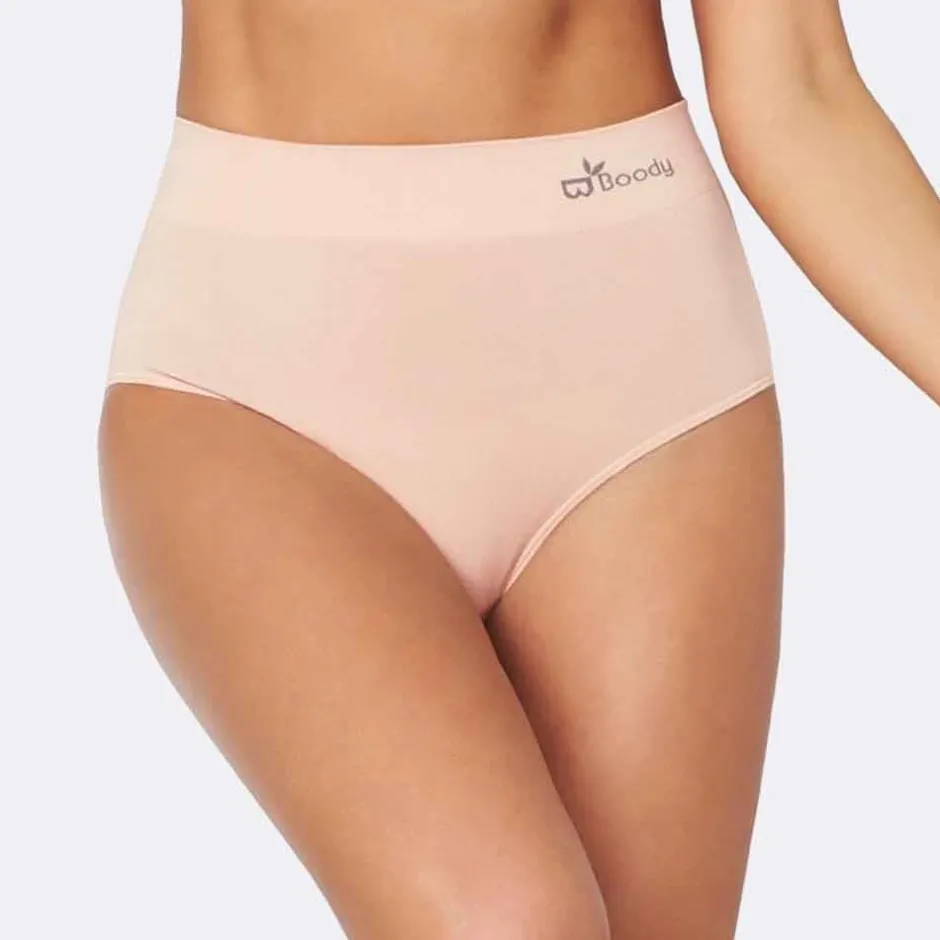 Boody Dames Slips*Bamboe Slip - Hoge Taille - Nude