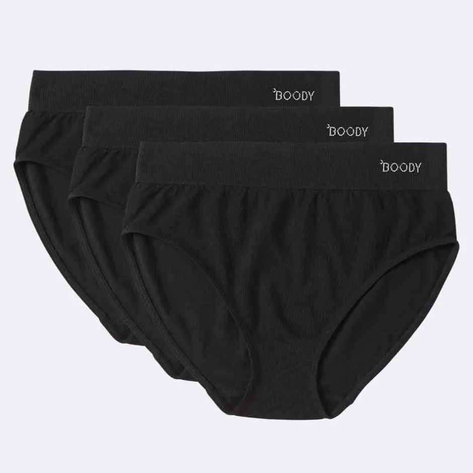 Boody Dames Slips*Bamboe Slip - Hoge Taille - Zwart