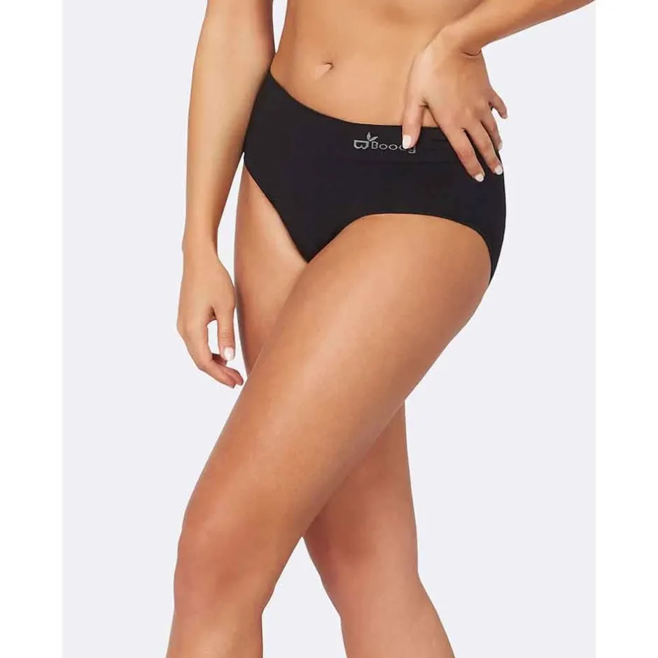 Boody Dames Slips*Bamboe Slip Midi - Zwart