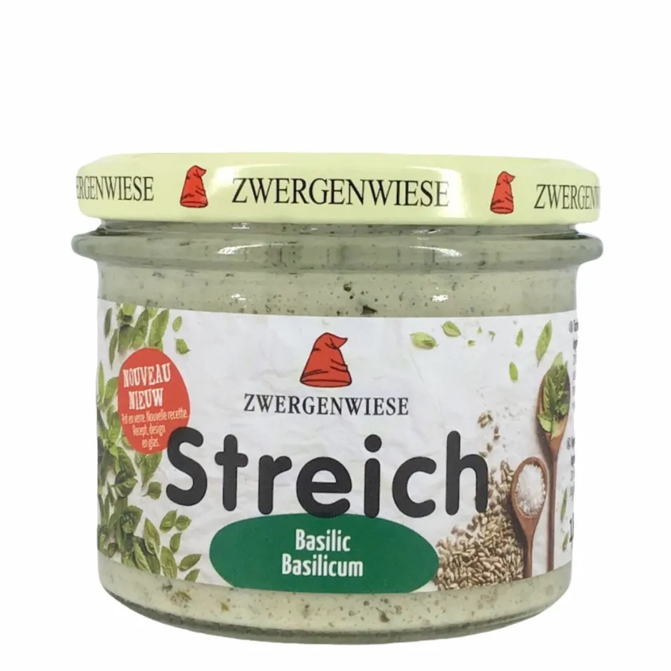 Zwergenwiese Hartige Spreads*Basilicumspread - 180g - BIO