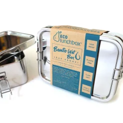 ECOlunchbox Rvs Lunchtrommels | Bewaren En Meenemen*Bento Wet Box Large Rectangle - 1200ml