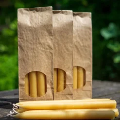Puur Mieke Kaarsen*Bijenwas Dinerkaarsen - Set van 2