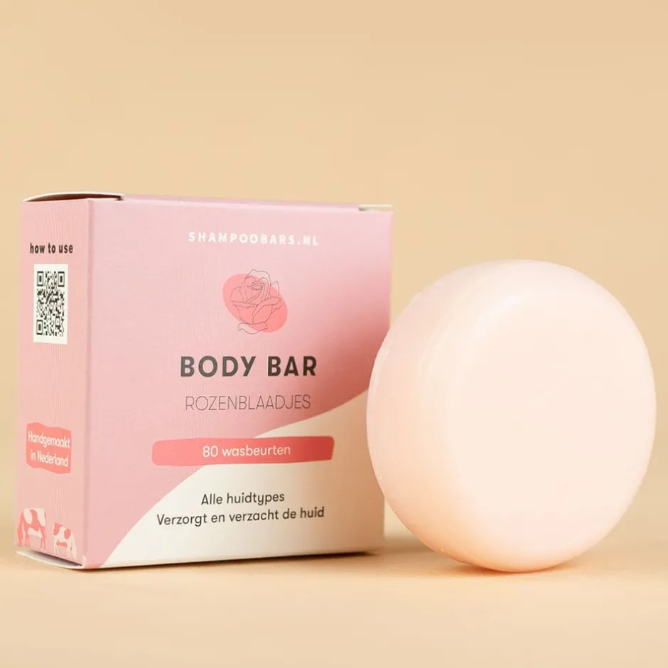 Shampoo Bars Hand- / Lichaamszeep | Bad En Douche*Body Bar Rozenblaadjes - Verzorgt en verzacht - 60g