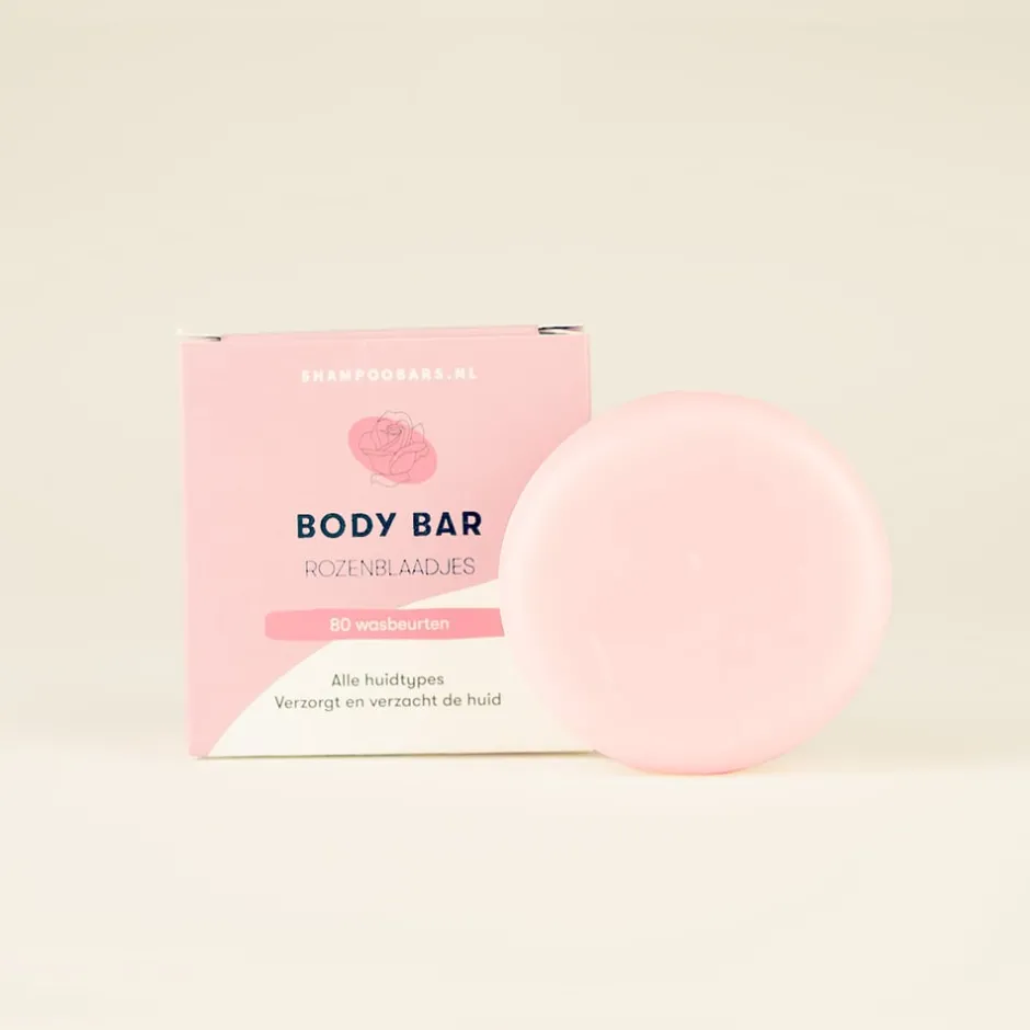 Shampoo Bars Hand- / Lichaamszeep | Bad En Douche*Body Bar Rozenblaadjes - Verzorgt en verzacht - 60g