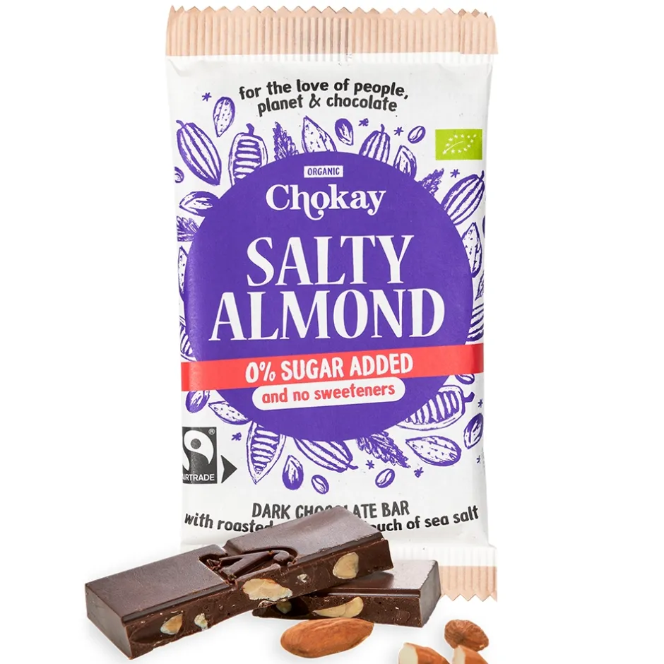 Chokay Chocolade*Chocoladereep - Amandel & Zeezout - 70g - BIO