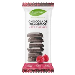 Puur Mieke Chocolade*Chocoladereep Framboos - 60% Cacao - BIO