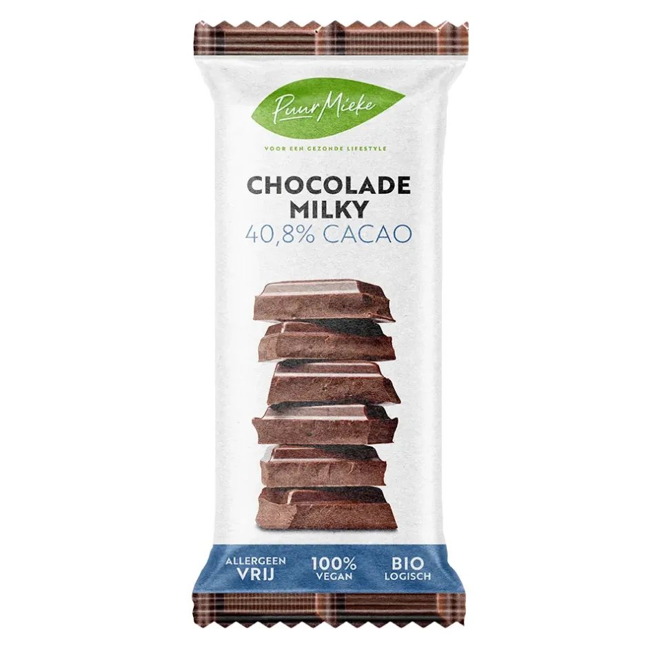 Puur Mieke Chocolade*Chocoladereep Milky - 40,8 Cacao - BIO
