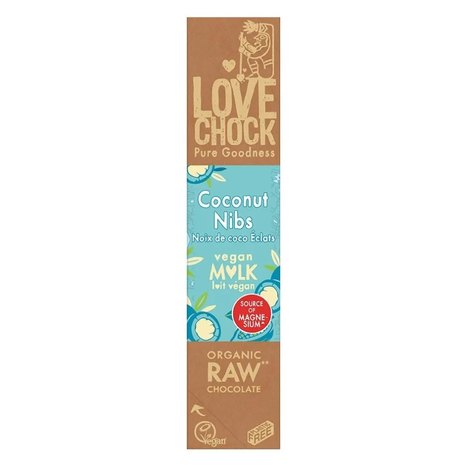 Lovechock Chocolade*Coconut Nibs - Vegan Mlk - 40g - BIO