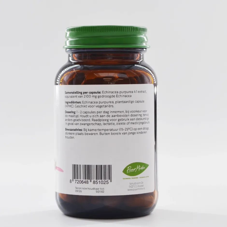 Puur Mieke Immuunsysteem | Weerstand*Echinacea Forte - 525mg - 90 caps