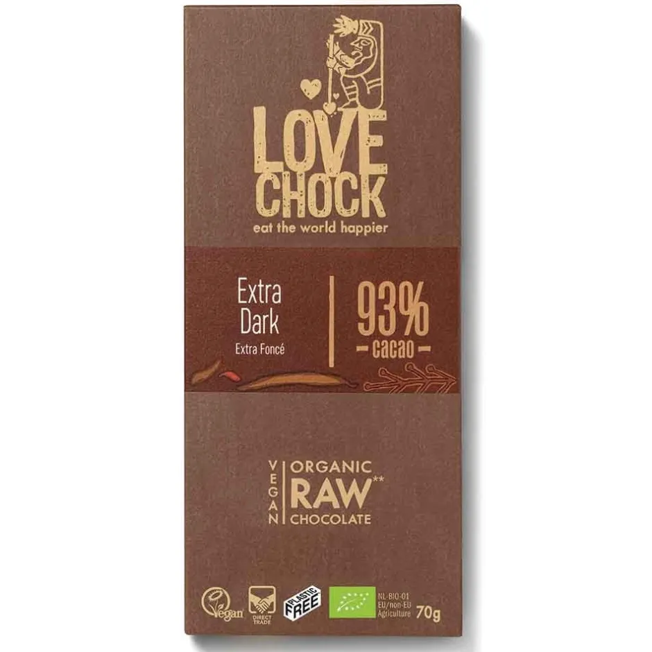 Lovechock Chocolade | Cacao*Extra Dark 93% cacao - 70g - BIO