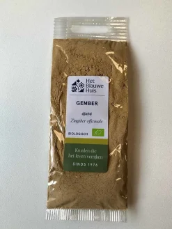Het Blauwe Huis Kruiden & Specerijen | Paleo Aip*Gemberpoeder - 30gr - BIO