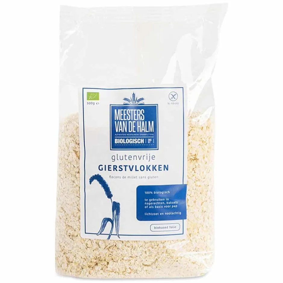 De Halm Rijst, Quinoa En Granen | Ontbijtgranen E.o.*Gierstvlokken - 500g - BIO