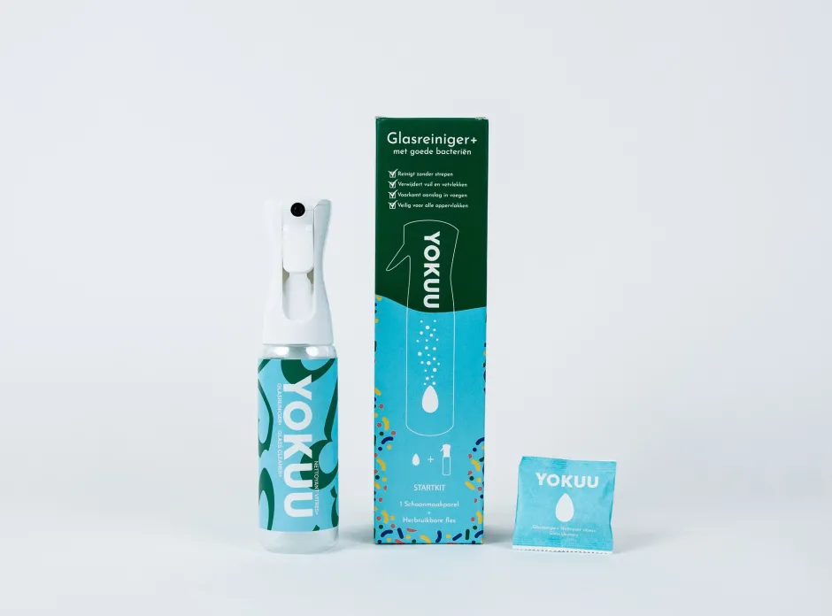 YOKUU Schoonmaakproducten | Schoonmaakproducten*Glasreiniger Startkit - 1 Sprayfles + 1 Parel
