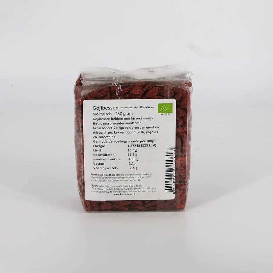 Puur Mieke Fruit & Noten | Bessen En Zuidvruchten*Goji bessen - 250g - BIO