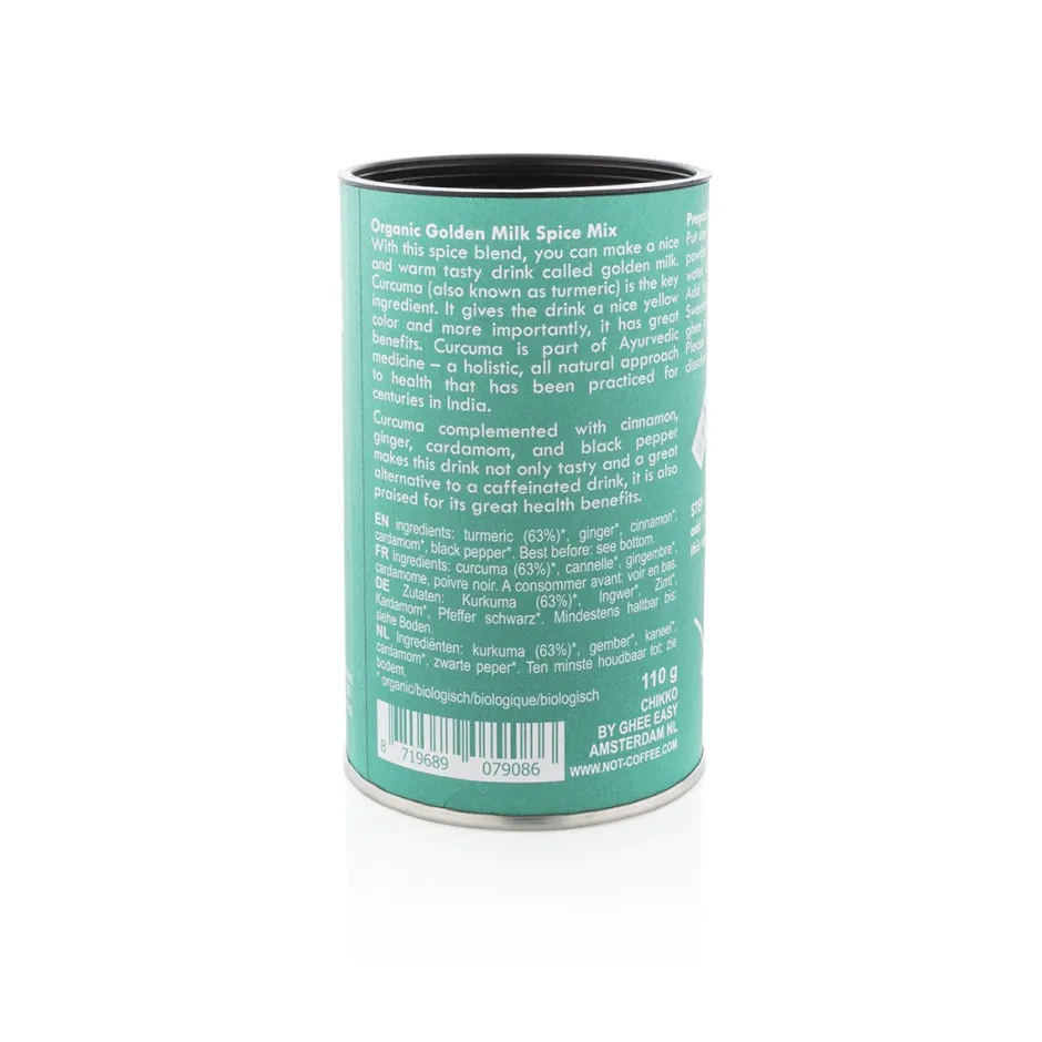 Chikko Not Coffee Koffievervangers & Latte's*Golden Milk / Kurkuma Latte - 110g - BIO