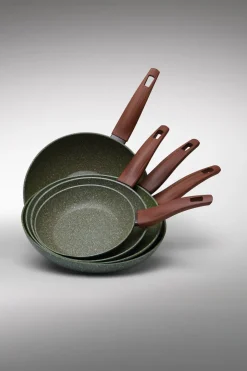 Natura Induction Grillpan - Ovenschaal*Grillpan zonder Teflon 28 cm met hout-look greep - Vegetek