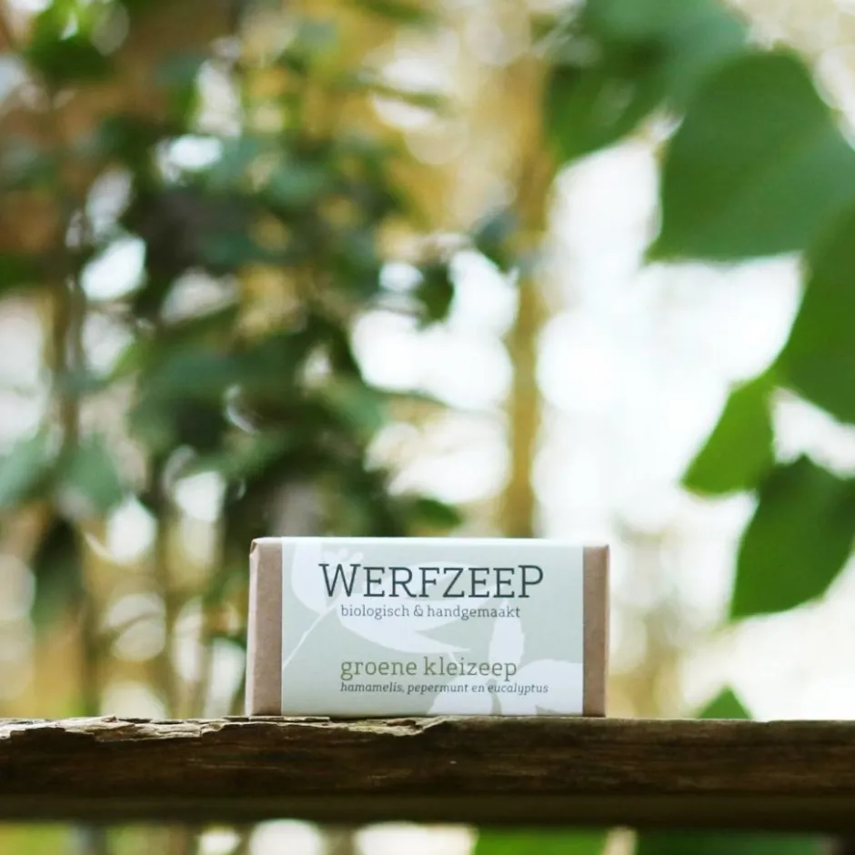 Werfzeep Reiniging | Hand- / Lichaamszeep*Groene kleizeep Biologische Zeep - 100gr