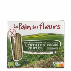 Le Pain des Fleurs Crackers En Wafels*Groene Linzen Crackers - 150gr - BIO