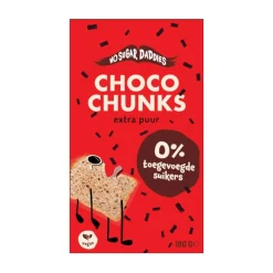 No Sugar Daddies Hagelslag Zonder Suiker | Chocolade*Hagelslag Chunks - Extra Puur - 180g - BIO