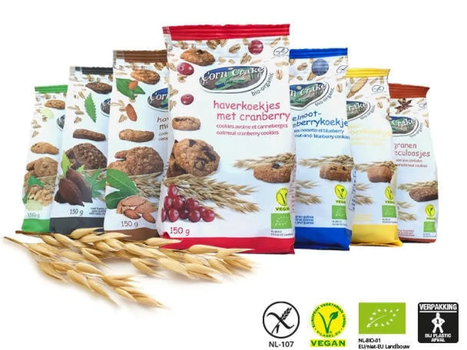 Corn Crake Koekjes*Haverkoekjes met Cranberry - 150g - BIO