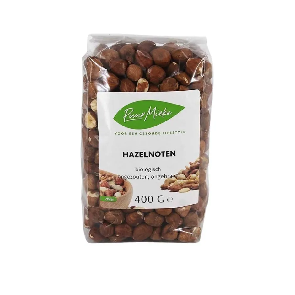 Puur Mieke Fruit & Noten | Biologische Noten*Hazelnoten rauw - 400g - BIO