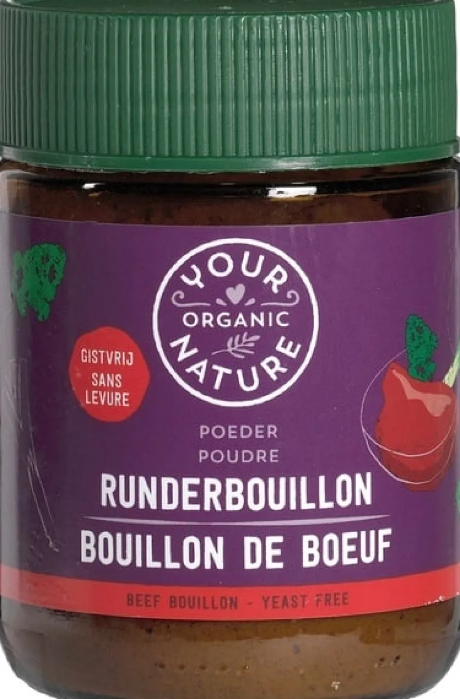 Your Organic Nature Soepen | Bouillon*Heldere runderbouillonpoeder zonder gist 140g - BIO
