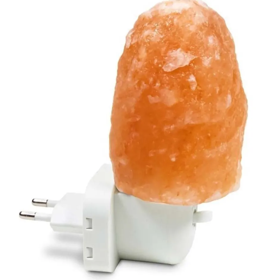 SelNature Stress | Nachtrust*Himalayazout nachtlamp voor stopcontact - Rotsje