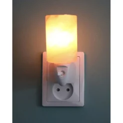 SelNature Nachtrust | Stress*Himalayazout nachtlamp voor stopcontact - Cilinder