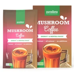 Purasana Koffievervangers & Latte's*Instant Mushroom Koffie - 6 sticks - BIO