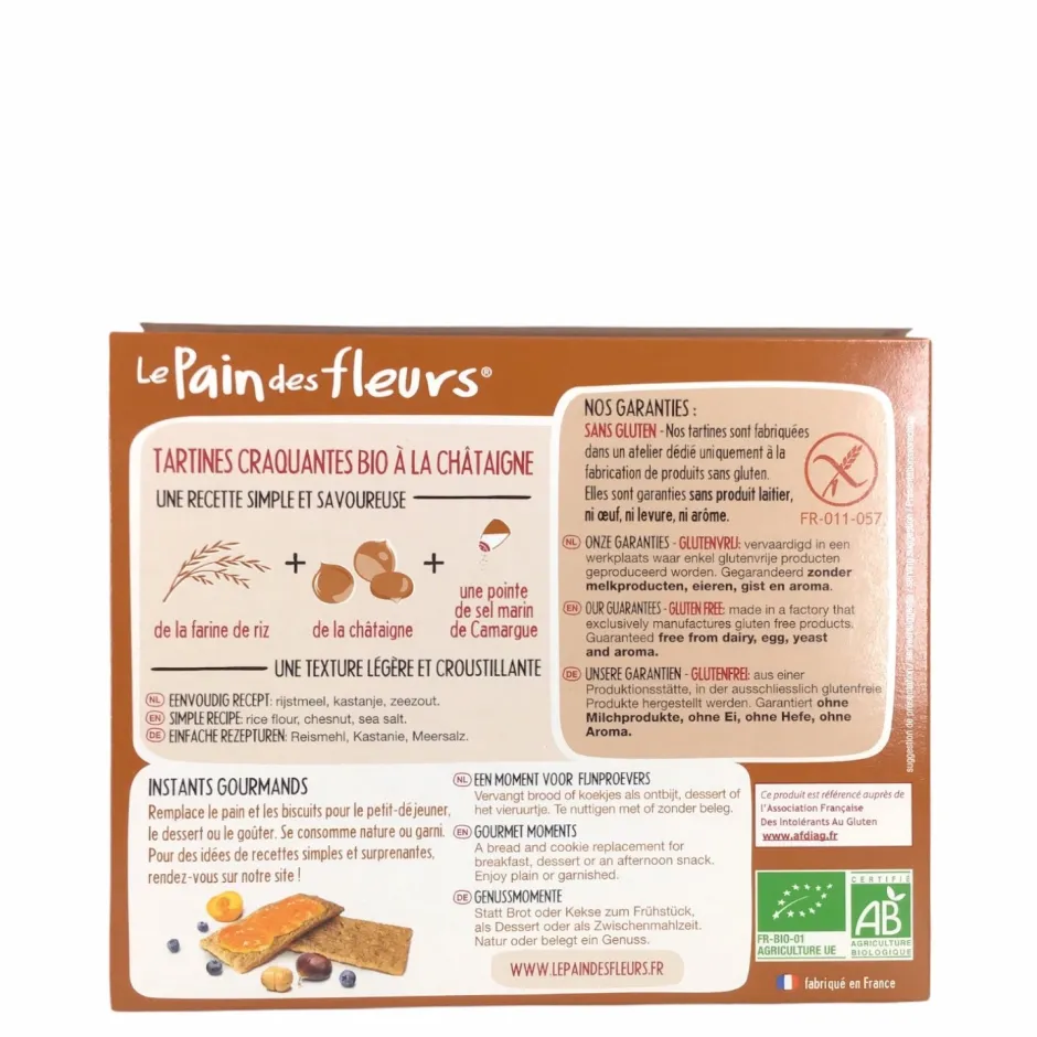 Le Pain des Fleurs Crackers En Wafels*Kastanjecrackers - 150g - BIO