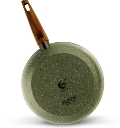 Natura Induction Koekenpan Zonder Teflon*Koekenpan 32cm met hout-look greep - VegeTek