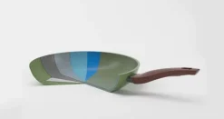 Natura Induction Koekenpan Zonder Teflon*Koekenpan 20cm met hout-look greep - VegeTek
