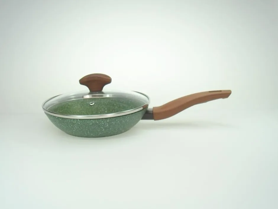 Natura Induction Koekenpan Zonder Teflon*Koekenpan 20cm met hout-look greep - VegeTek