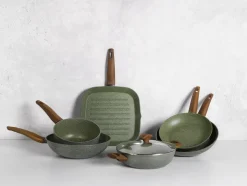 Natura Induction Koekenpan Zonder Teflon*Koekenpan 32cm met hout-look greep - VegeTek