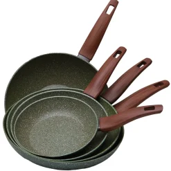 Natura Induction Koekenpan Zonder Teflon*Koekenpan 20cm met hout-look greep - VegeTek
