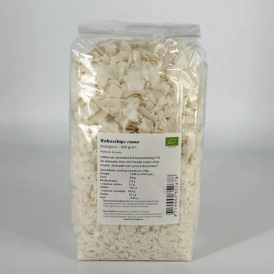 Puur Mieke Paleo Aip | Kokosproducten*Kokosnippers rauw - 400g - BIO