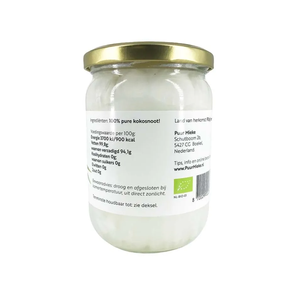 Puur Mieke Paleo Aip | Kokosolie*Kokosolie Extra Virgin koud geperst 500ml – BIO