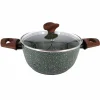 Natura Induction Kookpan*Kookpan 24cm met 2 hout-look grepen + glasdeksel - VegeTek