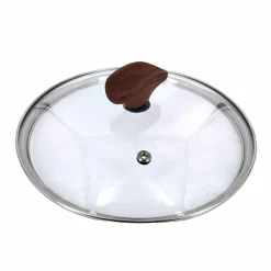 Natura Induction Kookpan*Kookpan 24cm met 2 hout-look grepen + glasdeksel - VegeTek