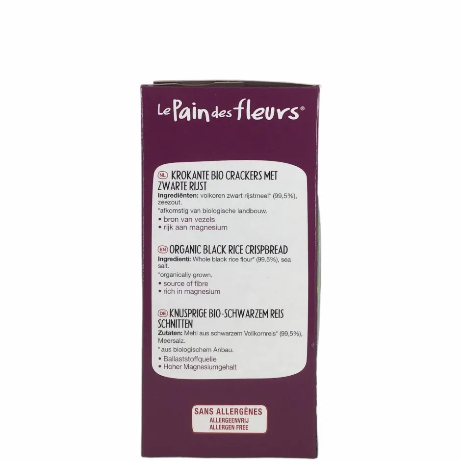 Le Pain des Fleurs Crackers En Wafels*Krokante crackers zwarte rijst - 150gr - BIO