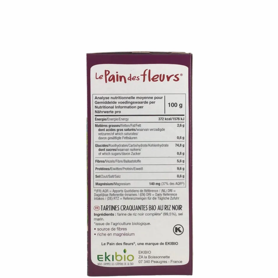Le Pain des Fleurs Crackers En Wafels*Krokante crackers zwarte rijst - 150gr - BIO