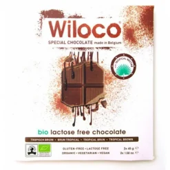 Wiloco Chocolade*Lactosevrije Chocoladereep 'Melk' - 90g - BIO