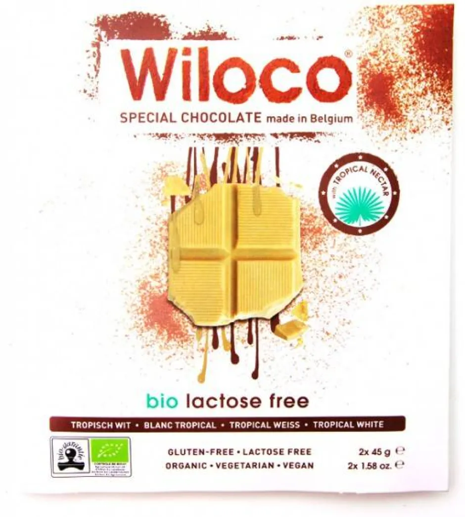 Wiloco Chocolade*Lactosevrije Chocoladereep 'Wit' - 90g - BIO