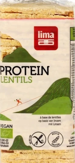 Lima Spieren | Peulvruchten*Linzen proteïne wafels - 100g - BIO