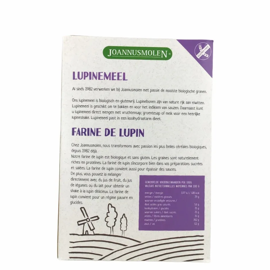 Joannusmolen Glutenvrij Meel | Bindmiddelen*Lupinemeel 200gr - BIO