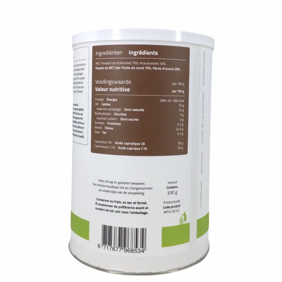 Mattisson Specials | Energie Poeder/Mct Poeder*MCT Poeder - 330g