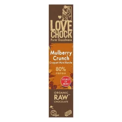 Lovechock Chocolade*Moerbei / Crunch 80% cacao - 40g - BIO